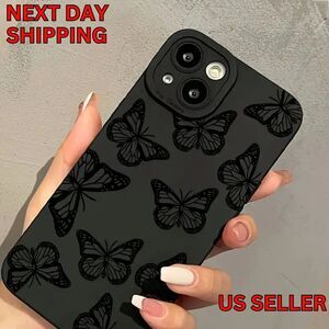 Butterfly iPhone 15 Case - Shockproof Soft Cover for Girls, Stylish & Durable